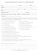 Serenity Now Massage Therapy Client Intake Form