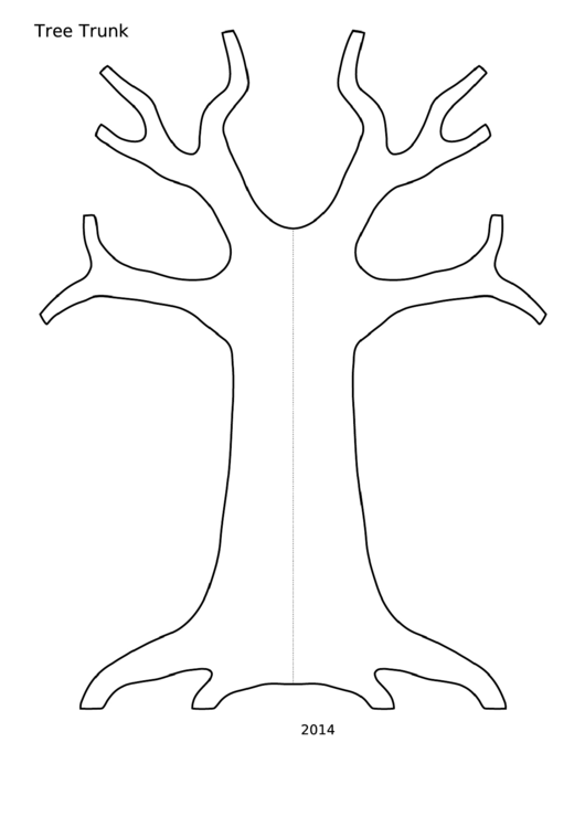 Tree Trunk Template printable pdf download