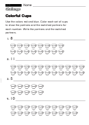 Colorful Cups - Challenge Worksheet With Answer Key