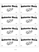Behavior Five Buck Money Template