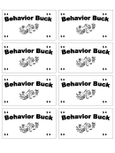 Behavior Three Buck Money Template