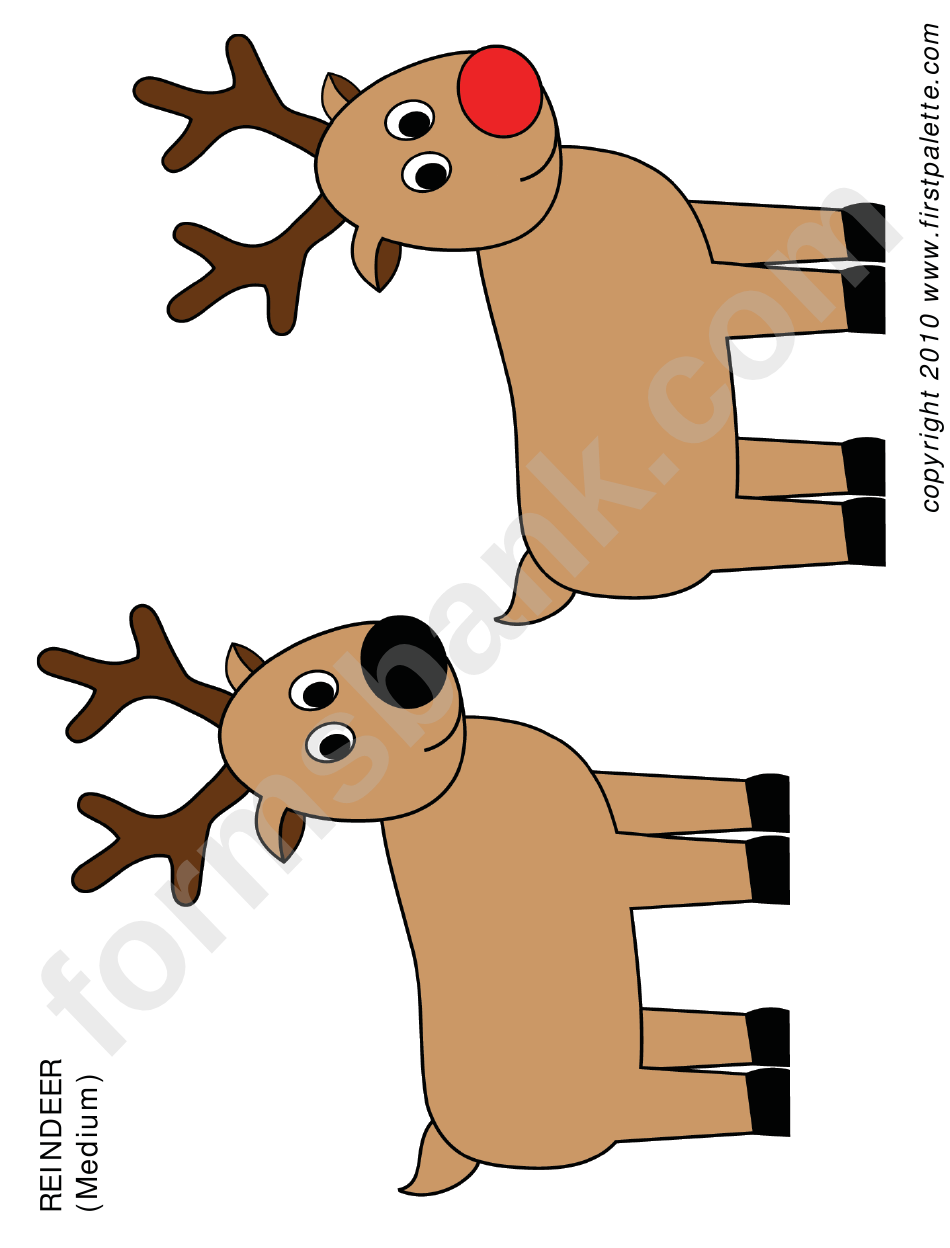 Reindeer (Medium) Template