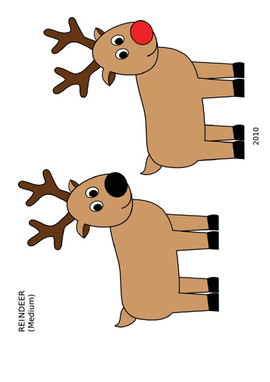 Reindeer (medium) Template