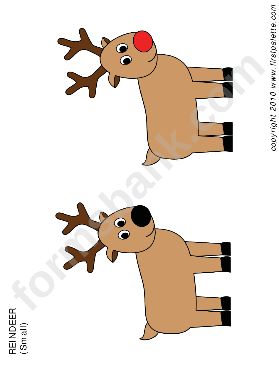 Reindeer (Small) Template