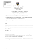 Form 15 - Auctioneer Filing Status Affidavit (auctioneer Agent To Individual Auctioneer)