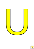 Yellow U To Z Letter Poster Templates