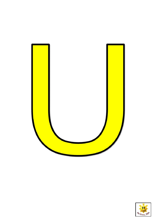 Yellow U To Z Letter Poster Templates Printable pdf