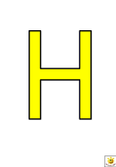 Yellow H To N Letter Poster Templates