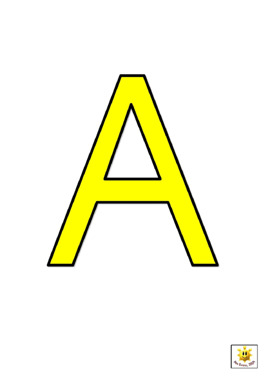 Yellow A To G Letter Poster Templates Printable pdf