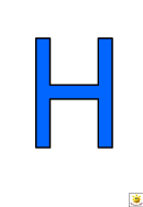 Blue H To N Letter Poster Templates
