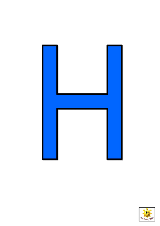 Blue H To N Letter Poster Templates Printable pdf