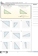 Finding The Area Of Right Triangles With A Grid Worksheet With Answer Key Printable pdf