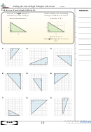 Finding The Area Of Right Triangles With A Grid Worksheet With Answer Key