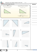 Finding The Area Of Right Triangles With A Grid Worksheet With Answer Key