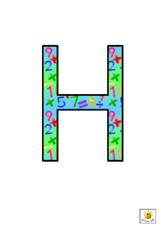 Maths Themed H To N Letter Poster Templates Printable pdf