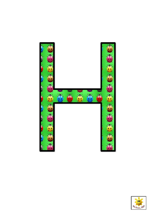 Rainbow Ladybird H To N Letter Poster Templates Printable pdf