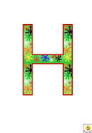 Paint Splat H To N Letter Poster Templates