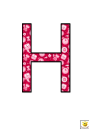 Red Time Themed H To N Letter Poster Templates