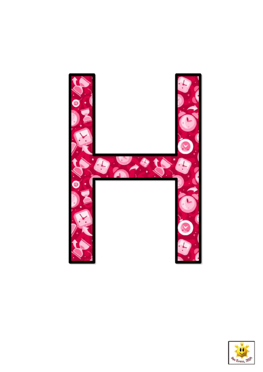 Red Time Themed H To N Letter Poster Templates Printable pdf