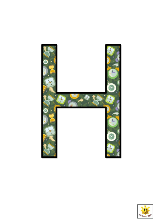 Time Themed H To N Letter Poster Templates Printable pdf