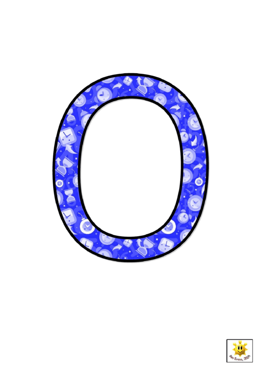 Blue Time Themed O To T Letter Poster Templates Printable pdf