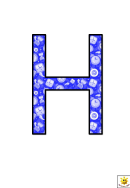 Blue Time Themed H To N Letter Poster Templates