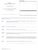Form Mllc-12b - Cancellation Of Authority To Do Business