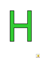 Green H To N Letter Poster Templates