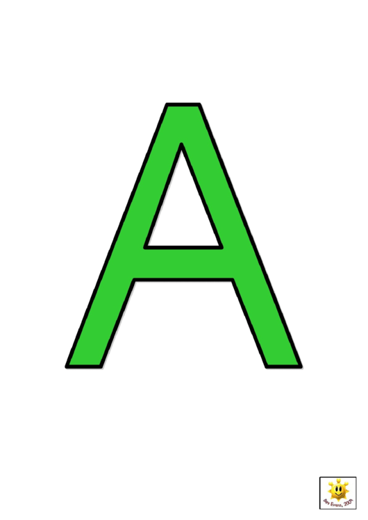Green A To G Letter Poster Templates Printable pdf