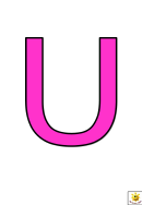 Pink U To Z Letter Poster Templates