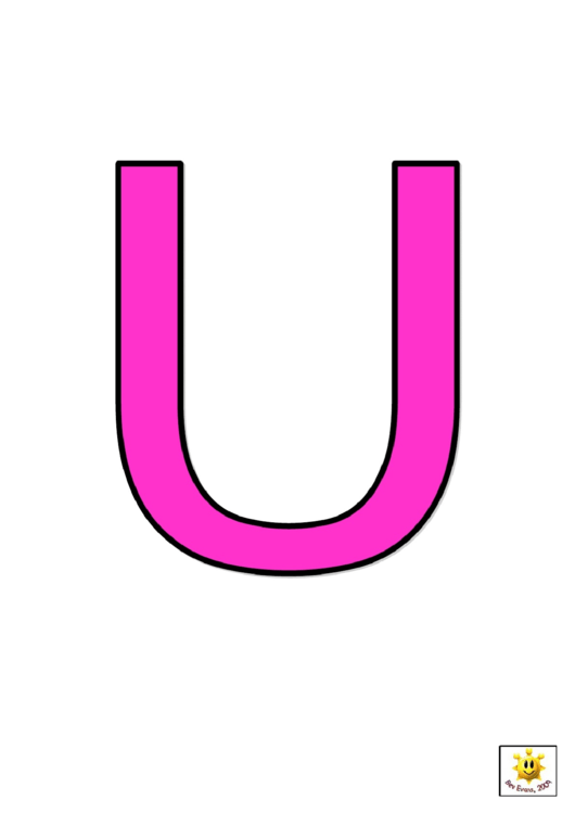 Pink U To Z Letter Poster Templates Printable pdf