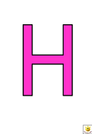 Pink H To N Letter Poster Templates