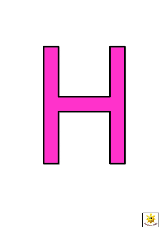 Pink H To N Letter Poster Templates Printable pdf