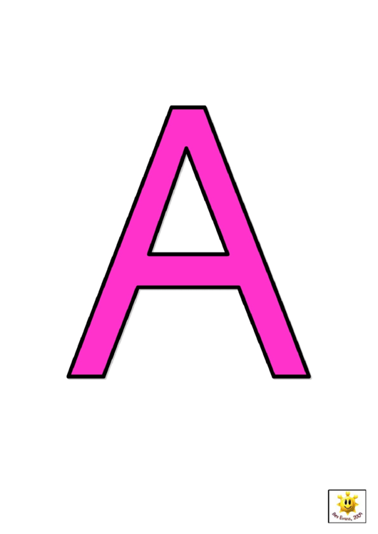 Pink A To G Letter Poster Templates Printable pdf