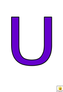 Purple U To Z Letter Poster Templates