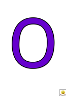 Purple O To T Letter Poster Templates