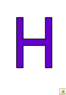 Purple H To N Letter Poster Templates