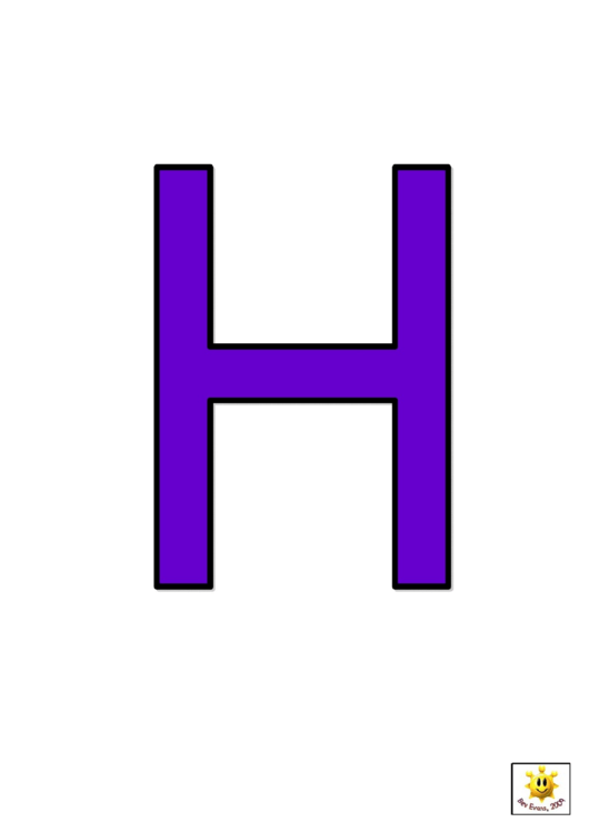 Purple H To N Letter Poster Templates Printable pdf