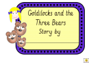 Goldilocks Story Booklet Template