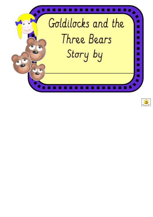 Goldilocks Story Booklet Template Printable pdf