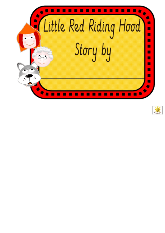 Little Red Riding Hood Story Booklet Template Printable pdf