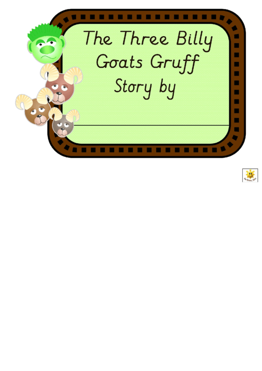Fillable Three Billy Goats Gruff Story Booklet Template Printable pdf