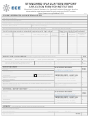 Standard Evaluation Report Application Form For Institutions