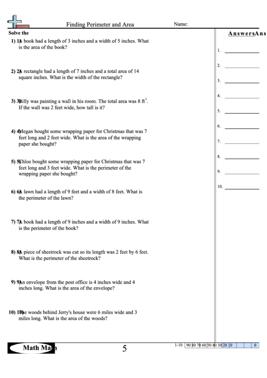 perimeter and area worksheets pdf