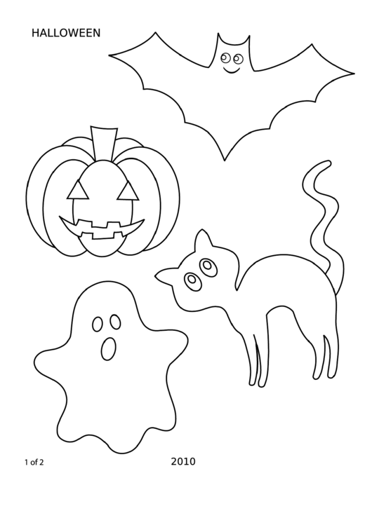 Blank Halloween Shape Templates Printable pdf
