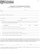 Form Khw-3 - Application For Self-Assessing Purchaser Printable pdf