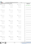 Fact Families Multiplication & Division Worksheet With Answer Key