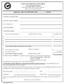 Form Gj410 - Annual Use Tax Return - City Of Grand Junction - 2001