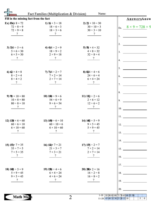 fact-families-multiplication-division-worksheet-with-answer-key-printable-pdf-download
