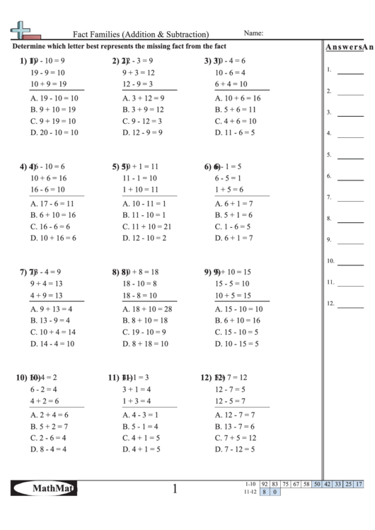 fact-families-addition-subtraction-worksheet-with-answer-key-printable-pdf-download
